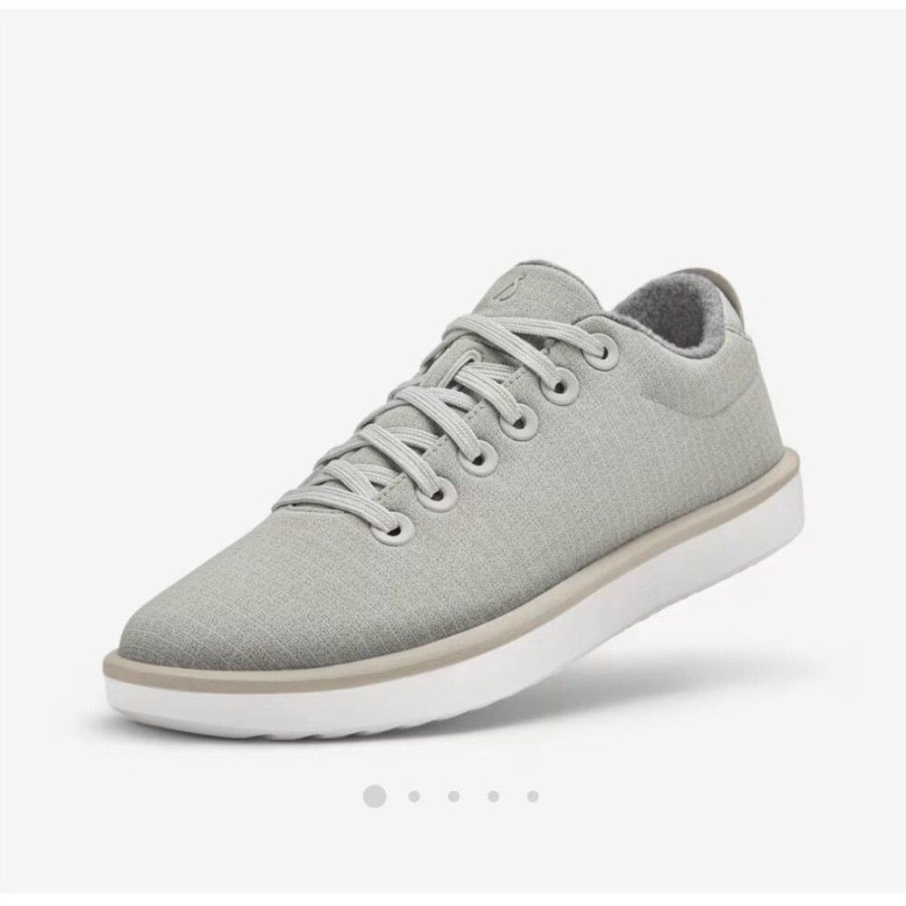 Allbirds Wool Piper Woven Sneaker Pewter Grey Blizzard Sole Size 7 EUC